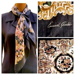 Emanuel Geraldo Hand Rolled Hem Silk Scarf